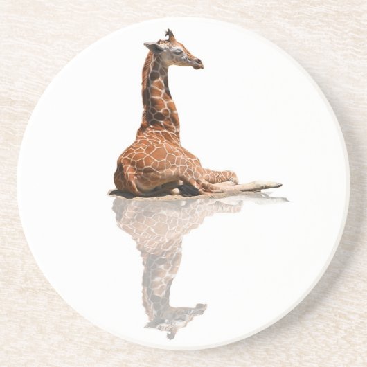 DESSOUS DE VERRE EN GRÈS GIRAFE DE BÉBÉ (Devant)