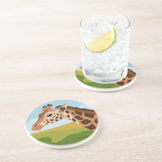 Dessous De Verre En Grès Giraffe (Côté)