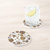 Dessous De Verre En Grès Giraffe Brown et jaune (Côté)