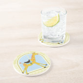 Dessous De Verre En Grès Giraffe de carrousel par Juin Erica Vess (Côté)