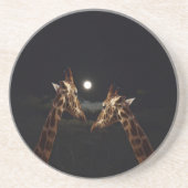 Dessous De Verre En Grès Giraffe Love In the Moonlight (Devant)