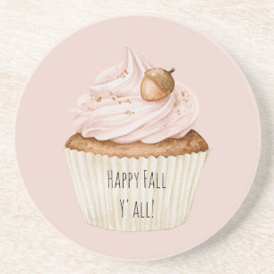 Dessous De Verre En Grès Gland de Cupcake Rose