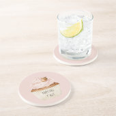 Dessous De Verre En Grès Gland de Cupcake Rose (Côté)