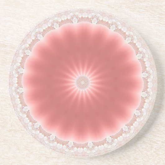 Dessous De Verre En Grès Glisseur de soleil rose (Devant)