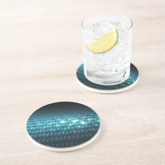 Dessous De Verre En Grès Globes bleus 3D (Côté)