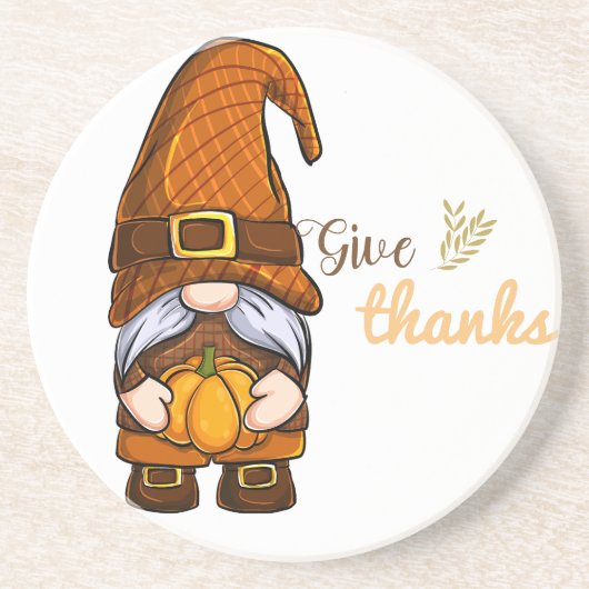 Dessous De Verre En Grès Gnomes mâle rend grâce (Devant)