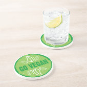 Dessous De Verre En Grès Go Vegan, végétalien, végétarien, (Côté)