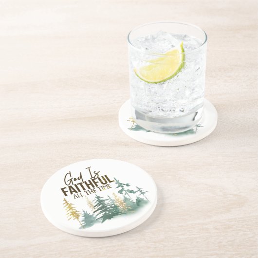 Dessous De Verre En Grès God is Faithful All the Time (Côté)