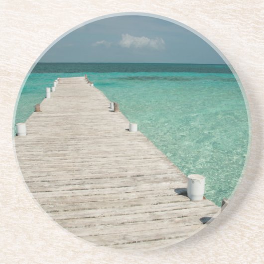 Dessous De Verre En Grès Goff Caye, une île populaire de Barrio Reef (Devant)