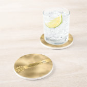 Dessous De Verre En Grès Gold Glam Ribbon et Bow Christmas (Côté)