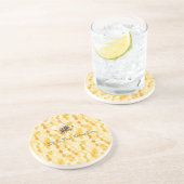 Dessous De Verre En Grès Gold Yellow Honey Bee (Côté)