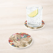 Dessous De Verre En Grès Golden Boy Retriever (Côté)