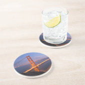 Dessous De Verre En Grès Golden Gate Bridge au coucher du soleil (Côté)