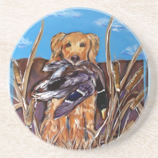 DESSOUS DE VERRE EN GRÈS GOLDEN RETRIEVER (Devant)