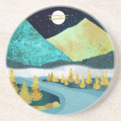 Dessous De Verre En Grès Golden River (Devant)