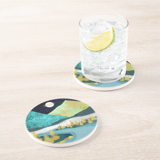 Dessous De Verre En Grès Golden River (Côté)