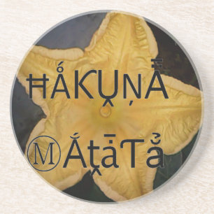 Dessous De Verre En Grès Golden Star Hakuna Matata