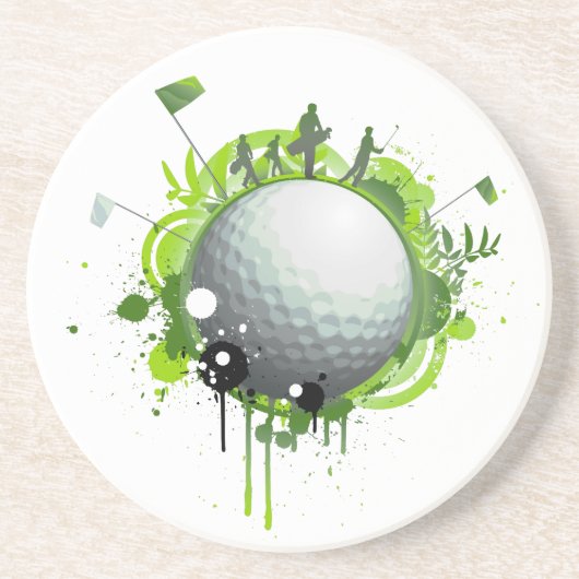 Dessous De Verre En Grès Golf (Devant)