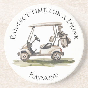 Dessous De Verre En Grès Golf Lover Buggy Par-fect Time for a Drink