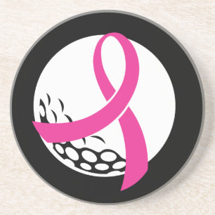 Dessous De Verre En Grès Golf Pink Ribbon Sensibilisation au cancer du sein
