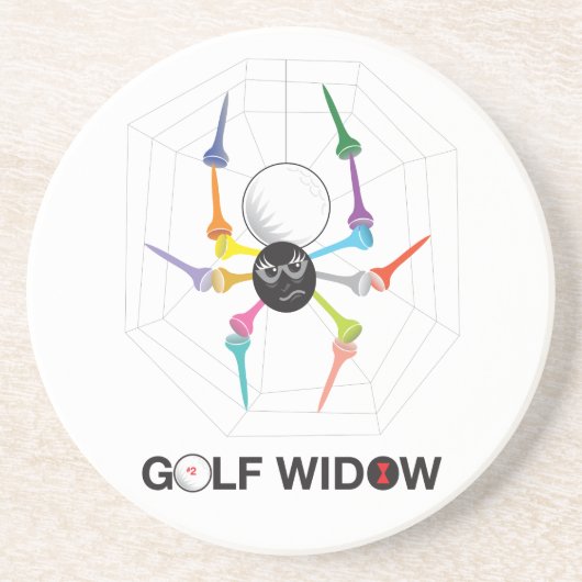 Dessous De Verre En Grès Golf Widow Black Widow Spider Tee - shirts (Devant)