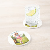 Dessous De Verre En Grès Golfeuse en forme Thunder_Cove (Côté)