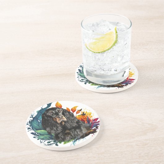 Dessous De Verre En Grès Gordon Setter (Côté)