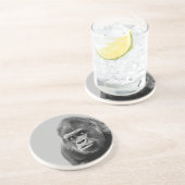 Dessous De Verre En Grès Gorille noire blanche (Côté)