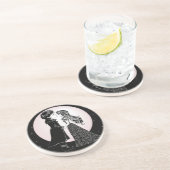 Dessous De Verre En Grès Gothique Emo Enfants Kiss Valentine's Day (Côté)