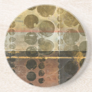 Dessous De Verre En Grès Gouttelettes vertes circulaires