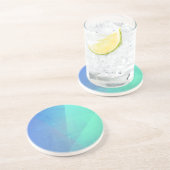 Dessous De Verre En Grès Gradation Blue Aqua & Turquoise (Côté)