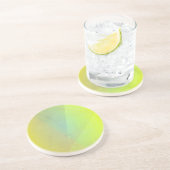 Dessous De Verre En Grès Gradation géométrique jaune moderne (Côté)