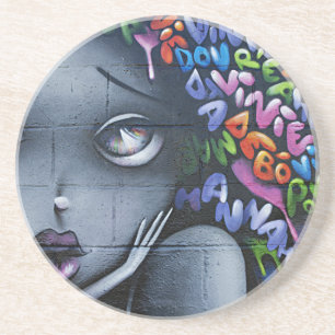 Dessous De Verre En Grès Graffiti de fée mignon