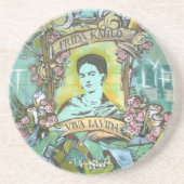Dessous De Verre En Grès Graffiti Frida Kahlo (Devant)