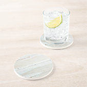 Dessous De Verre En Grès Graine blanche en bois blanc de la graine (Côté)