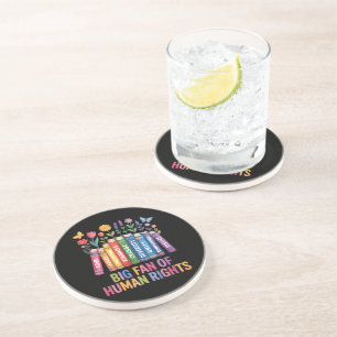Dessous De Verre En Grès Grand Fan Des Droits De L'Homme