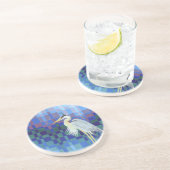 Dessous De Verre En Grès Grand héron bleu (Côté)