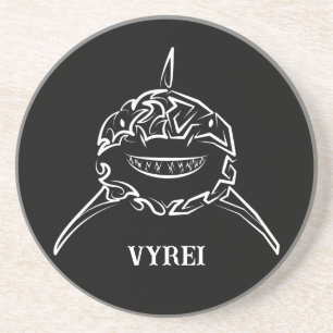 Dessous De Verre En Grès Grand requin blanc de la tribu noire et blanche