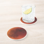 Dessous De Verre En Grès Grande Graphique de Lune Éclipsée Rouge (Côté)