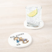 Dessous De Verre En Grès Grande Soeur Avec Bébé Frère Cadeaux (Côté)