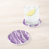 Dessous De Verre En Grès Grandes bandes d'art fluides en marbre violet (Côté)