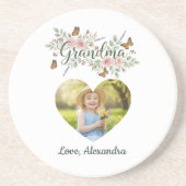 Dessous De Verre En Grès Grandma Gift Coaster - Floral Photo (Devant)
