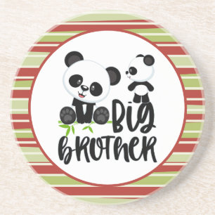Dessous De Verre En Grès Grands et Petits Pandas Mignons avec Citation du G
