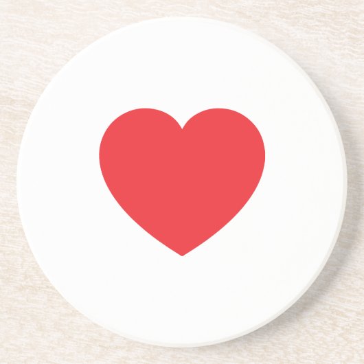 Dessous De Verre En Grès Graphique de cœur d'amour rouge blanc moderne simp (Devant)