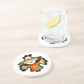 Dessous De Verre En Grès Graphique de scarecrown de bande dessinée (Côté)