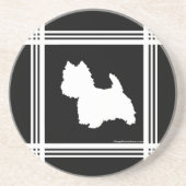 Dessous De Verre En Grès Graphique noir (Devant)