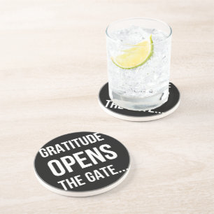 Dessous De Verre En Grès Gratitude ouvre la citation inspirante Gate