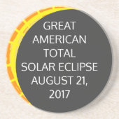 Dessous De Verre En Grès Great American Total Solar Eclipse personnalisable (Devant)