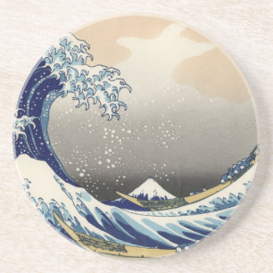 Dessous De Verre En Grès Great Wave off Kanagawa & Mount Fuji Japan Sea