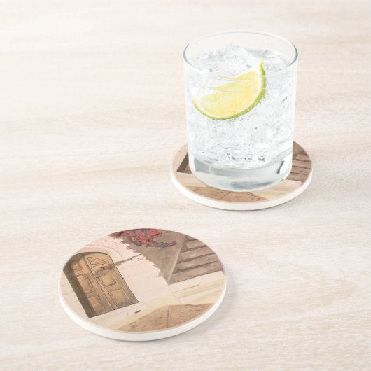 Dessous De Verre En Grès Grec (Côté)